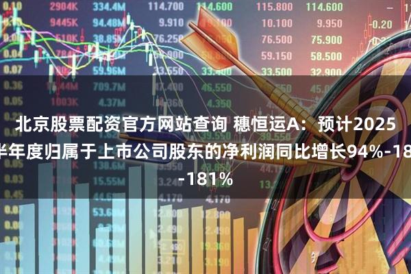 北京股票配资官方网站查询 穗恒运A：预计2025年半年度归属于上市公司股东的净利润同比增长94%-181%