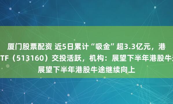 厦门股票配资 近5日累计“吸金”超3.3亿元，港股科技30ETF（513160）交投活跃，机构：展望下半年港股牛途继续向上