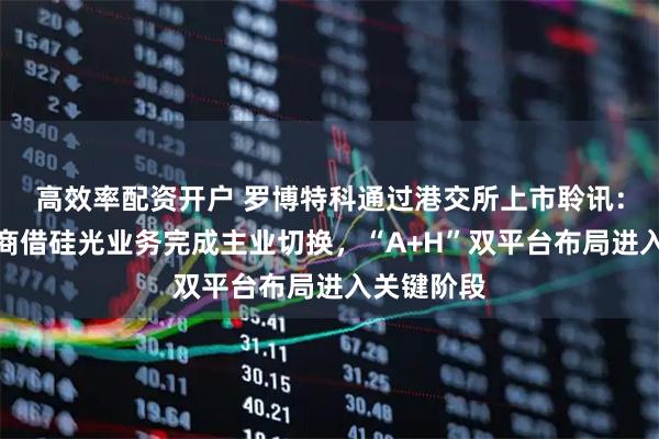 高效率配资开户 罗博特科通过港交所上市聆讯：光伏设备商借硅光业务完成主业切换，“A+H”双平台布局进入关键阶段